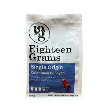 Single Origin -Colombian Popayan - Roasted Coffee Beans Melbourne Eighteen Grams